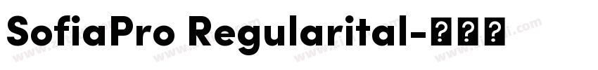 SofiaPro Regularital字体转换